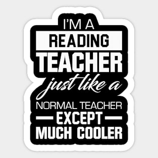 Reading Teacher Sticker